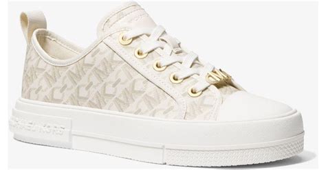 evy lace up sneakers michael kors|michael kors empire signature.